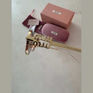 מיו מיו מסגרת מתכת דקה