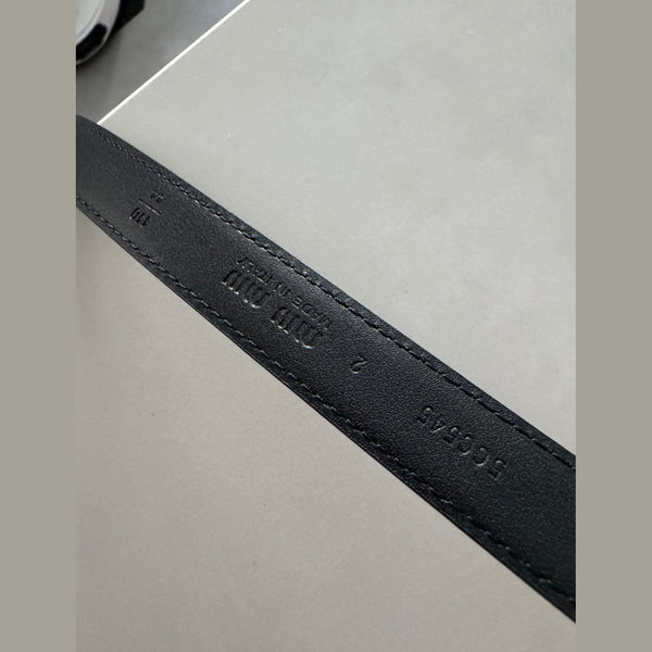 חגורת עור Miu Miu