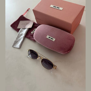 מיו מיו מסגרת מתכת דקה