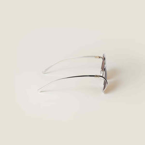 מיו מיו משקפי שמש, מסגרת מתכת זהב, 100% הגנה UVA/UVB.