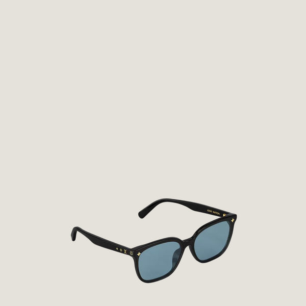 משקפי שמש LV יוקרתיים לנשים, מסגרת פלסטיק שחורה עם עדשות UV400 איכותיות.