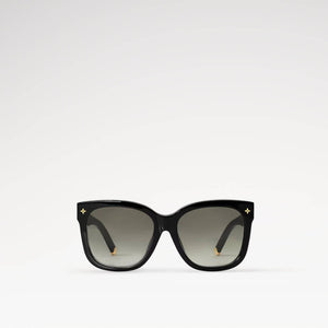 משקפי שמש LV מסגרת פלסטיק שחורה הגנה UVA/UVB רפידות אף מתכווננות אריזה מותג רפליקה מדויקת.