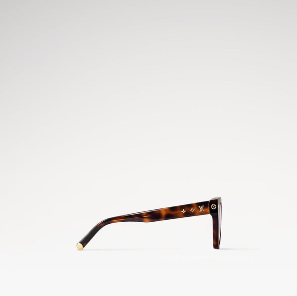 משקפי שמש LV מסגרת פלסטיק מנומרת עם חריטות לייזר, הגנת UVA/UVB.