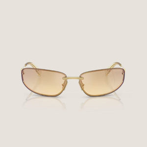 משקפי ש משקפי שמש מיו מיו, מסגרת מתכת זהב, הגנה UVA/UVB, רפידות אף מתכווננות. מש מיו מיו, מסגרת מתכת זהב, הגנה UVA/UVB, רפידות אף מתכווננות.