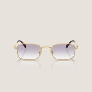 משקפי שמש מיו מיו, מסגרת מתכת זהב, הגנת UVA/משקפי שמש מיו מיו, מסגרת מתכת זהב, הגנה מלאה UVA/UVB, רפידות מתכווננות, מתאימות לעדשות ראיה. UVB.