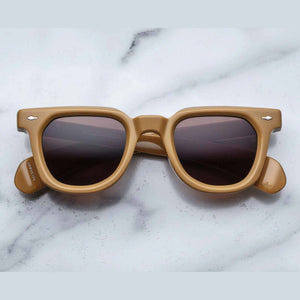 משקפי שמש Jacques Marie Mage צבע חרדל, מסגרת פלסטיק, הגנה UVA/UVB.