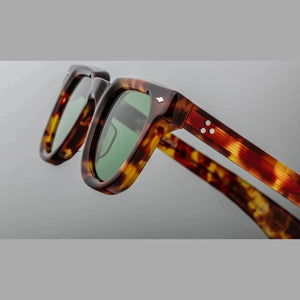 משקפי שמש Jacques Marie Mage מסגרת פלסטיק מנומר בהיר, הגנת UVA/UVB.