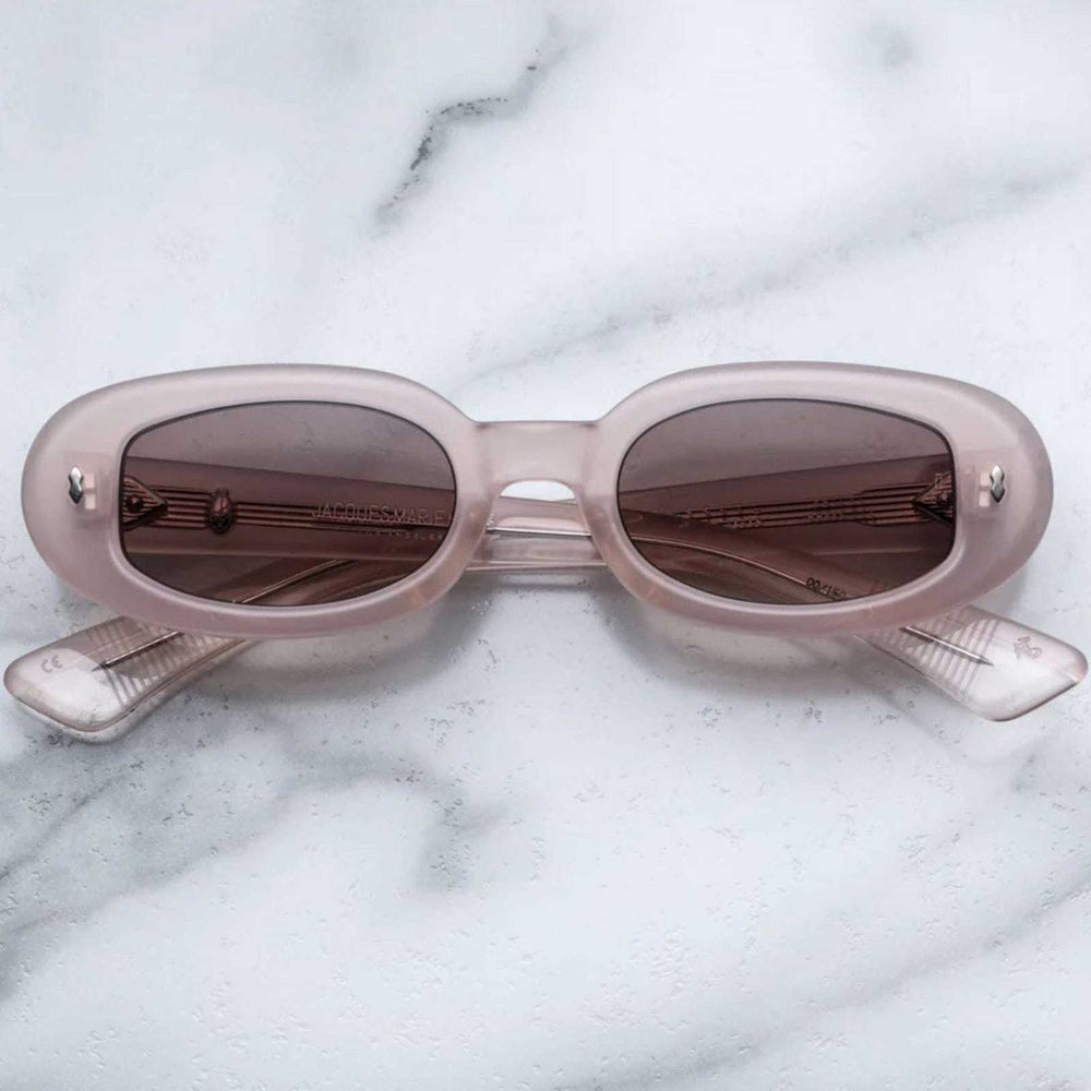 מסגרת משקפיים ורודה Jacques Marie Mage BESSET מפלסטיק עם הגנה UVA/UVB, רפידות אף מתכווננות, כולל אריזת מותג.