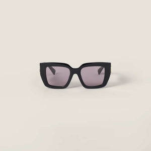 מיו מיו משקפי שמש מסגרת עבה שחורה לנשים