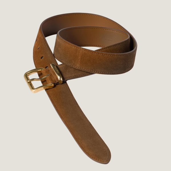 חגורת עור Miu Miu