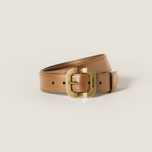 חגורת עור Miu Miu