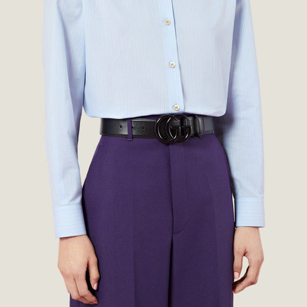 חגורת עור מיו מיו